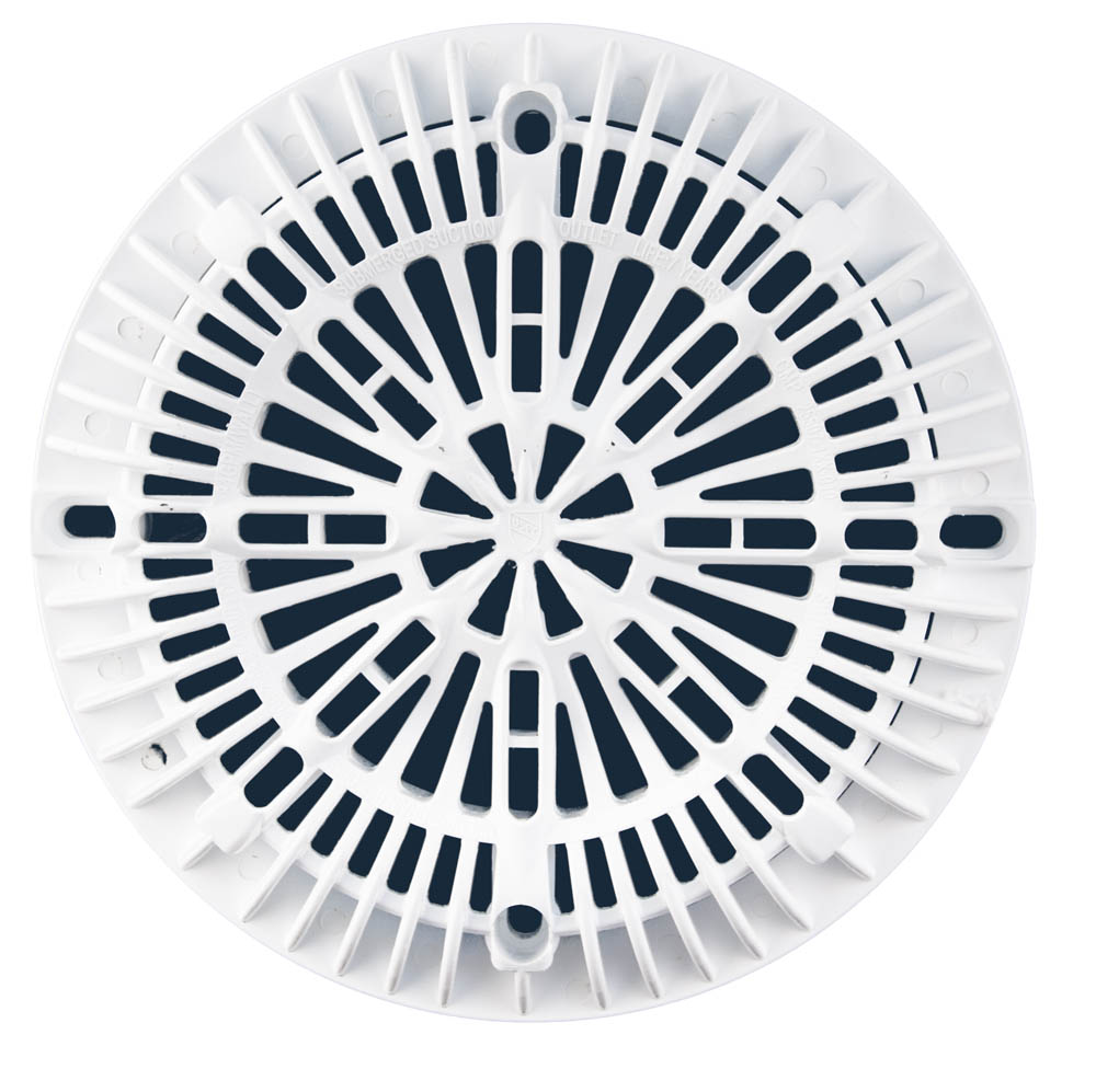 8 In Galaxy Drain Cover W/Screws-White