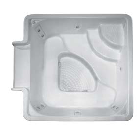 86 In Square Spillover Spa - White